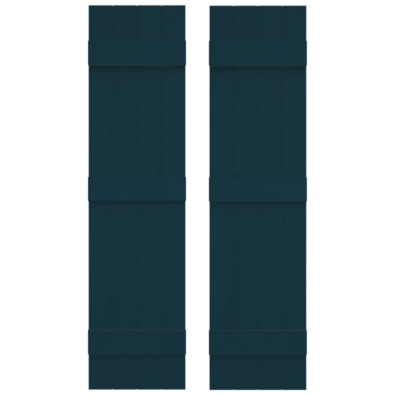 Builders Edge, TailorMade Four Board Joined, Board-n-Batten Shutters, w/Shutter-Loks, Midnight Blue, 62"