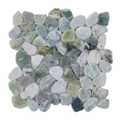 Hawaii 12" x 12" Natural Stone Pebbles Mosaic Wall & Floor Tile