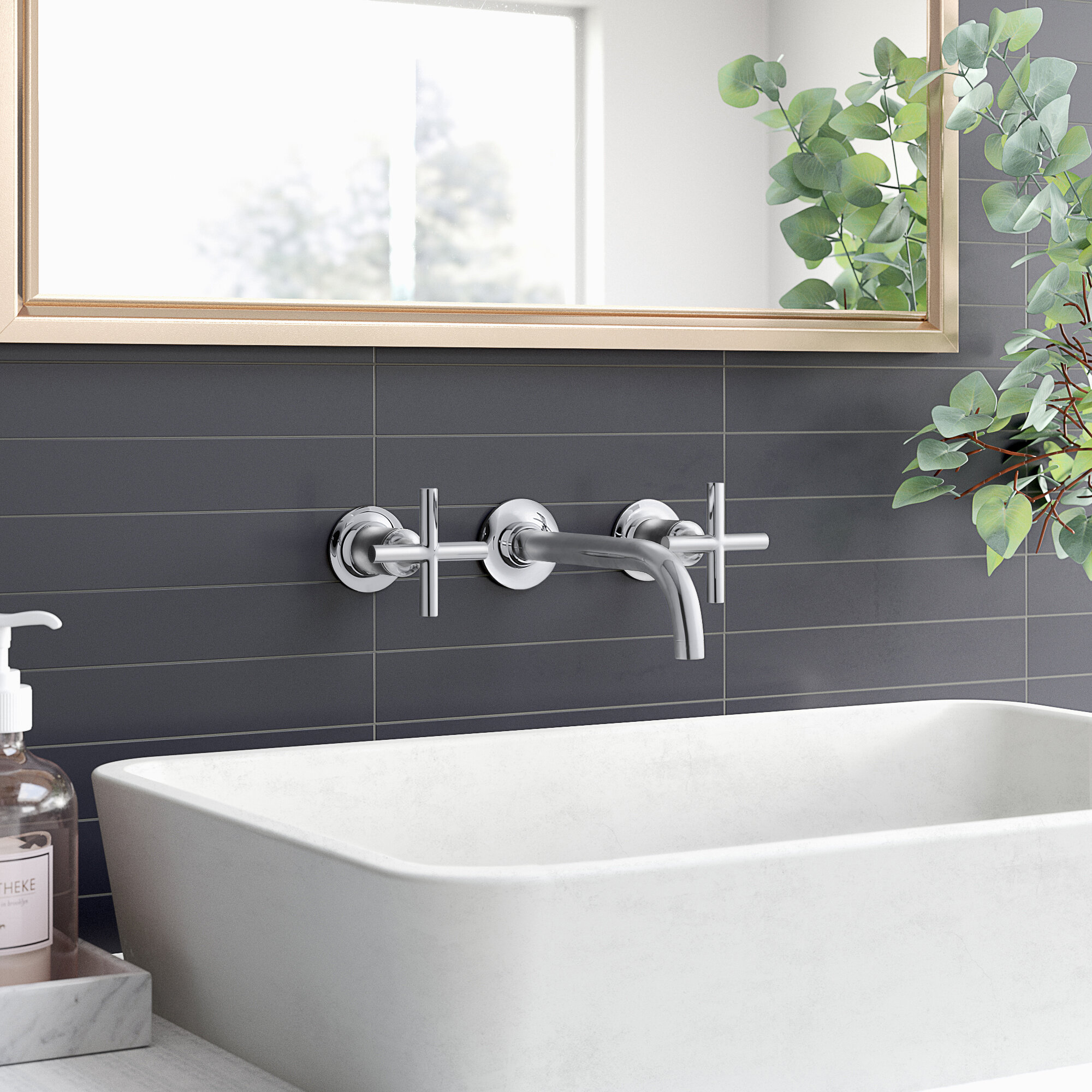 K-T14414-3-CP Kohler Purist® Wall Mounted Bathroom Faucet  Reviews  Wayfair