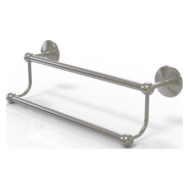 Barre à serviettes murale double Marchmont, Nickel satiné