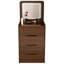 (48 cm) (noyer) Bureau de coiffeuse 3 en 1 avec miroir Plip
