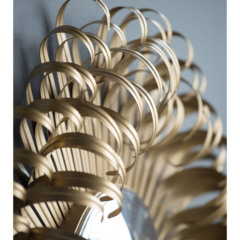 Iron Frame Vertical Round Decorative Mirror