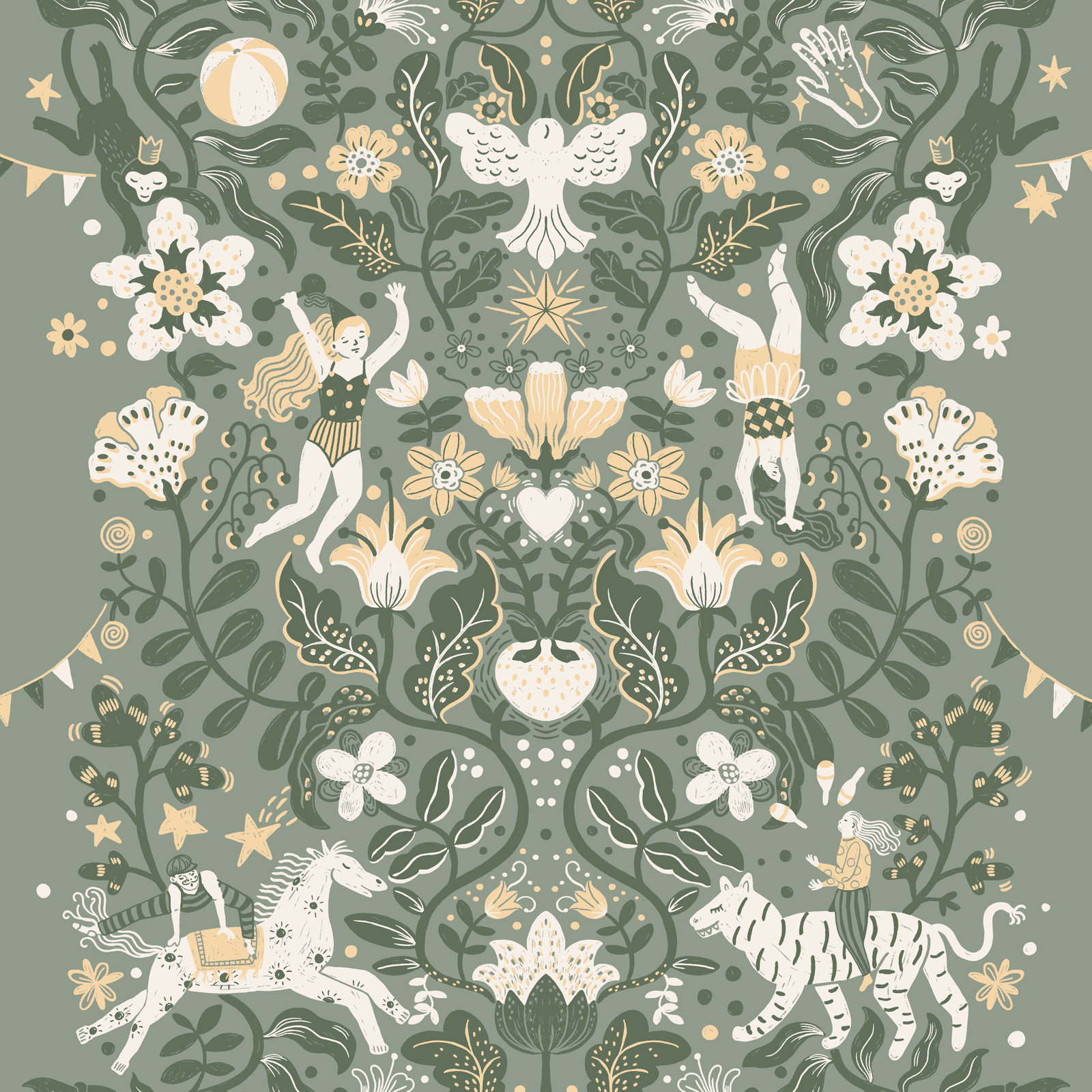 Wallpaper Double Roll, Sea Green