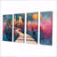 Ensemble de décorations murales observatoires astral rose et bleu-1803029270