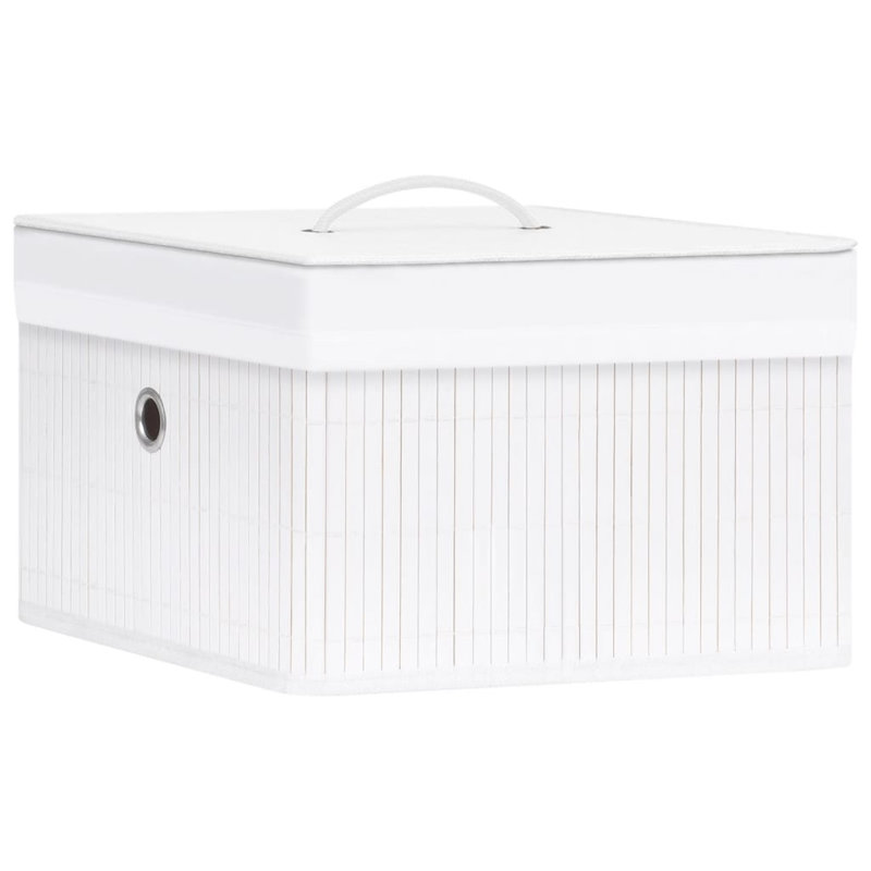 Rebrilliant Bamboo Decorative Basket, White