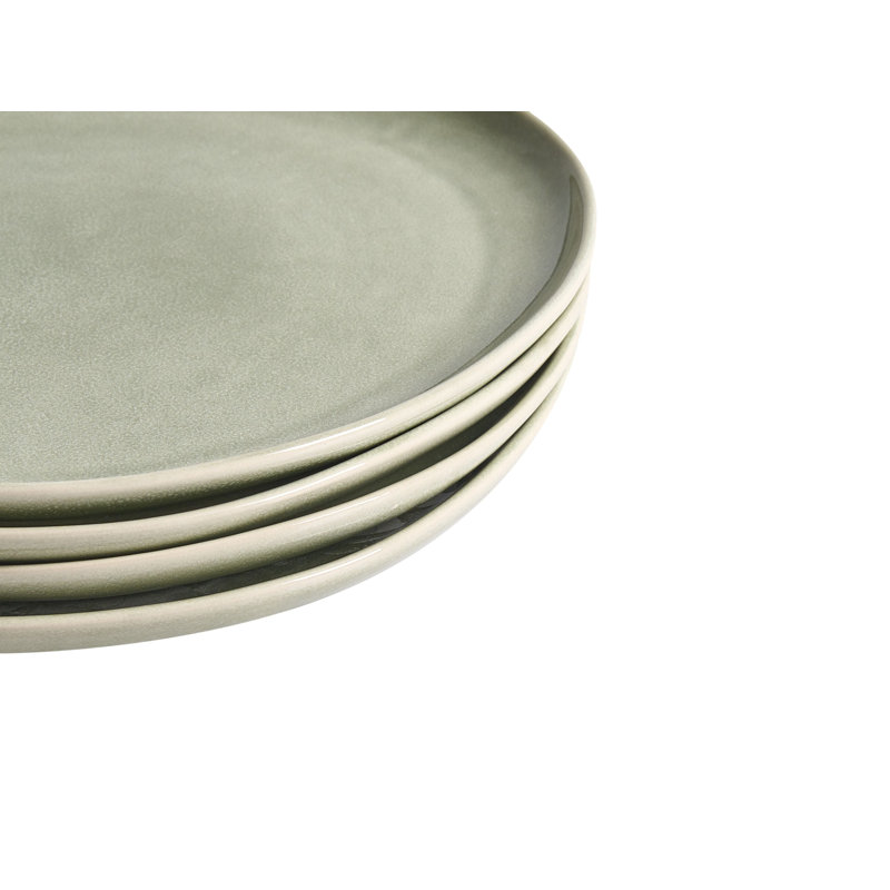 Handmade Stoneware Dinnerware - Service for 8, Green