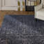 Tapis bleu et gris en laine touffeté à la main Knightsville-21615338