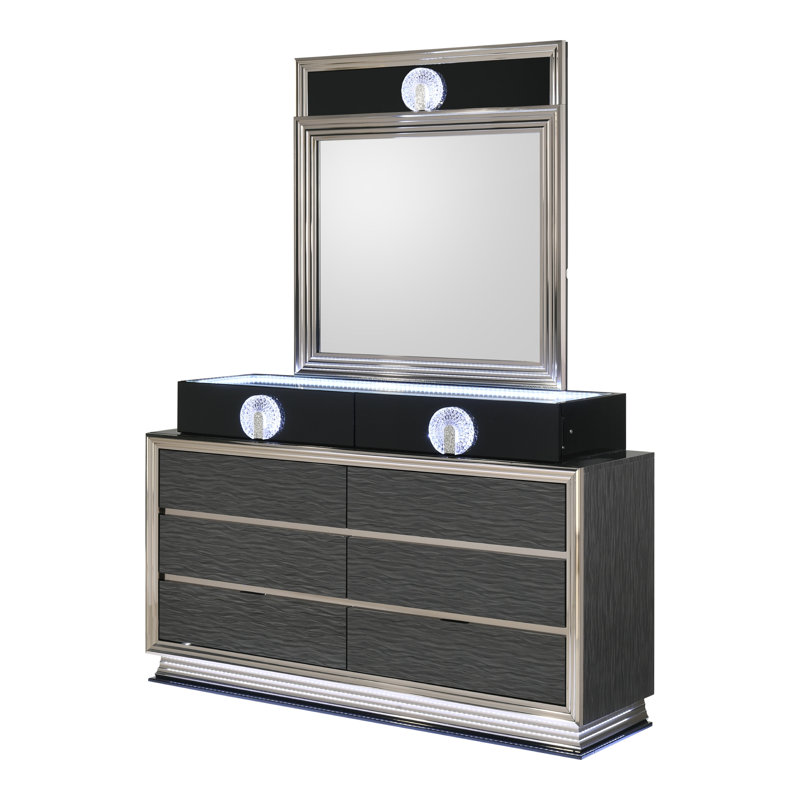Ensemble de commode et miroir 2 pièces Celsie