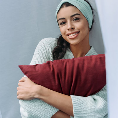 Microsuede Indoor/Outdoor Reversible Throw Pillow