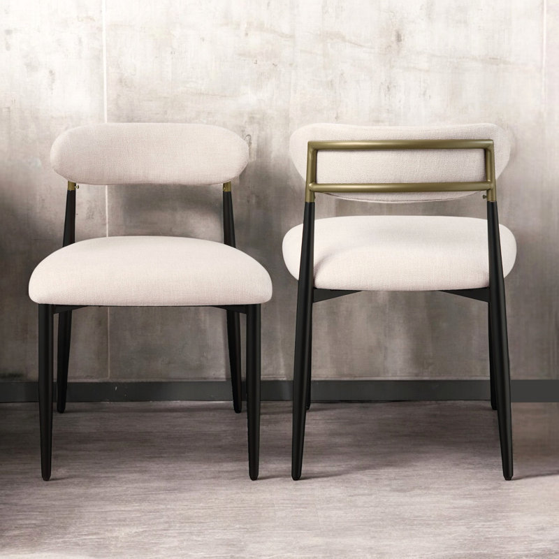 Chaise d'appoint en tissu (ensemble de 2)