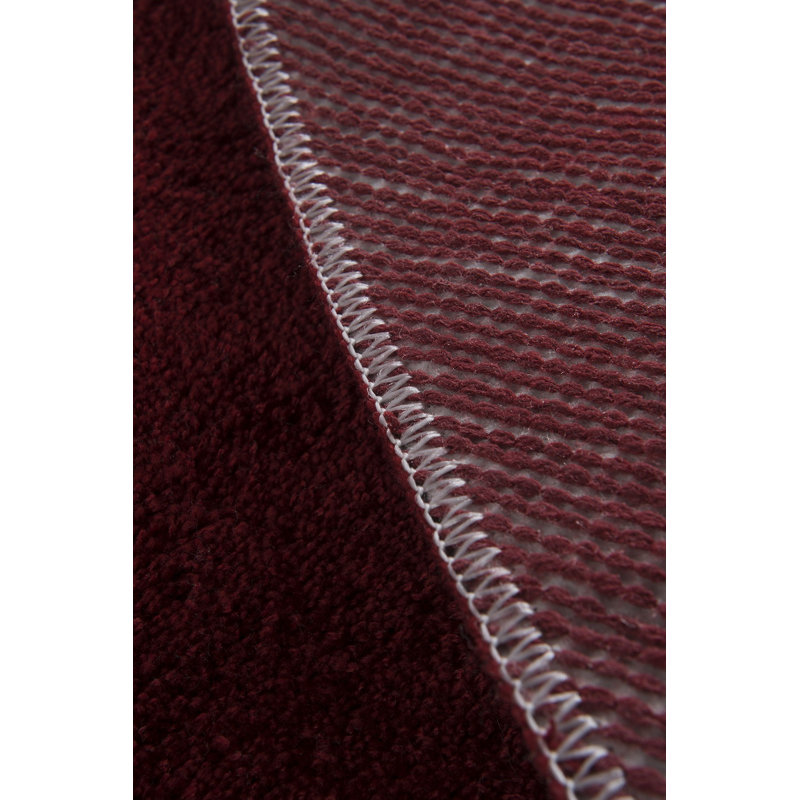 Tapis de bain Aeilt, Rouge vin / blanc
