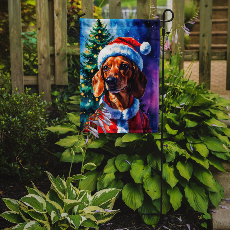 Drapeau de jardin Doberman Pinscher, Teckel roux