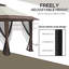 Pavillon de jardin avec filet Outsunny