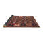 Tapis de zone orange/noir contemporaine-1430716440