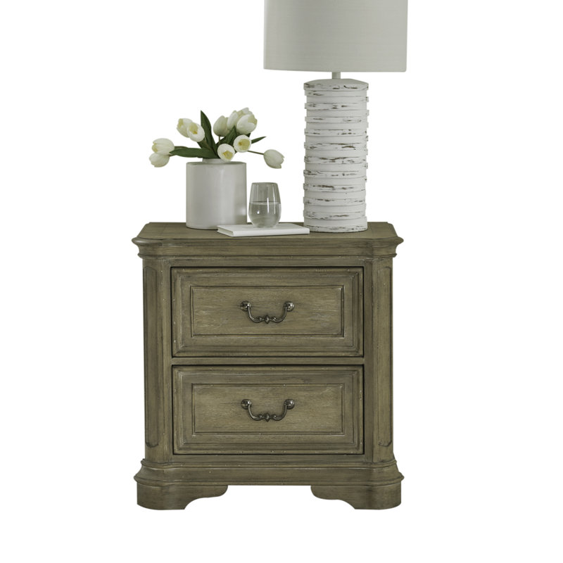 Colchester 28" H 2-Drawer Nightstand, Brown