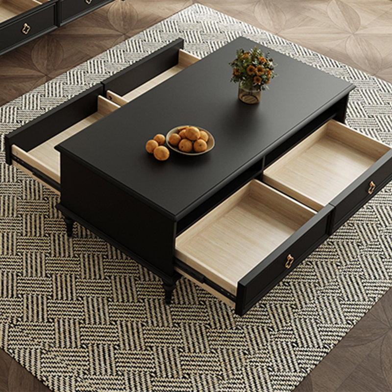 High end black TV stand coffee table