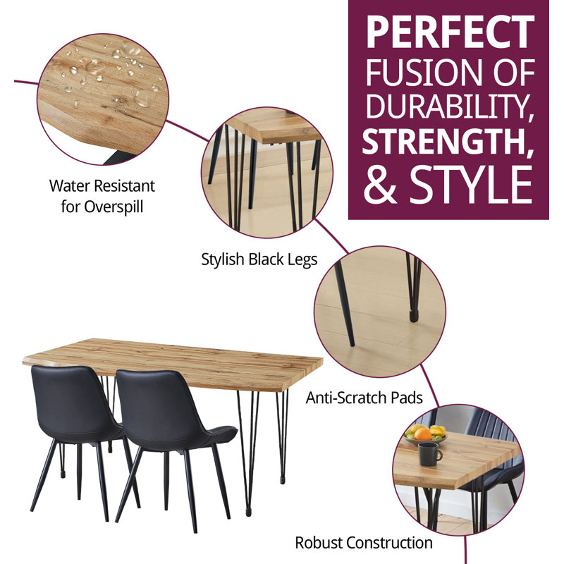Mose 4 - Person Dining Set, 76cm H x 160cm L x 80cm W