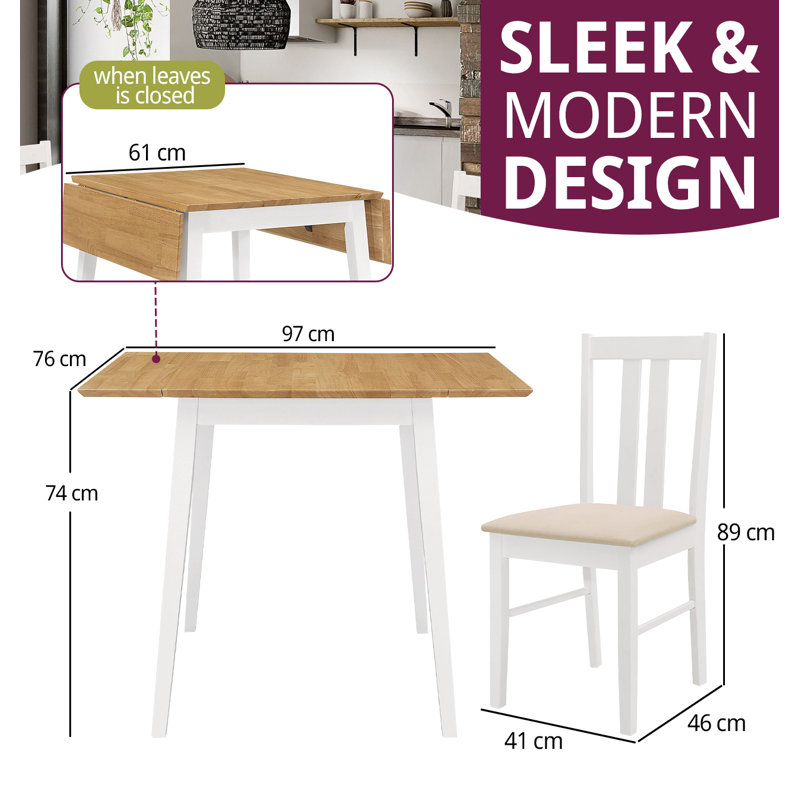 Cales 2 - Person Drop Leaf Dining Set
