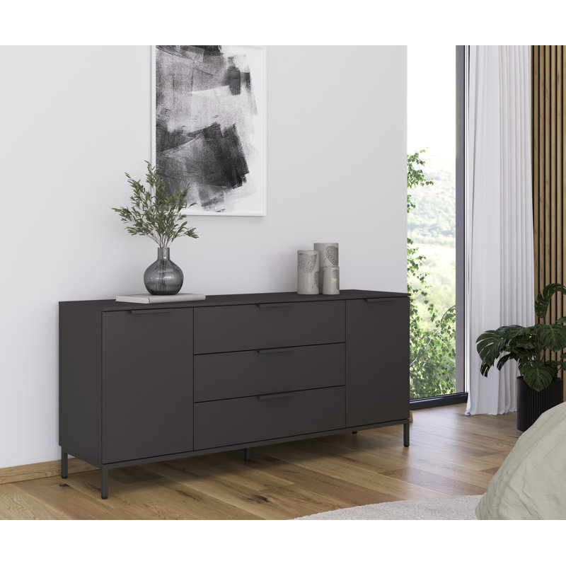 Flipp 3 - Drawer Chest of Drawers, Graphite