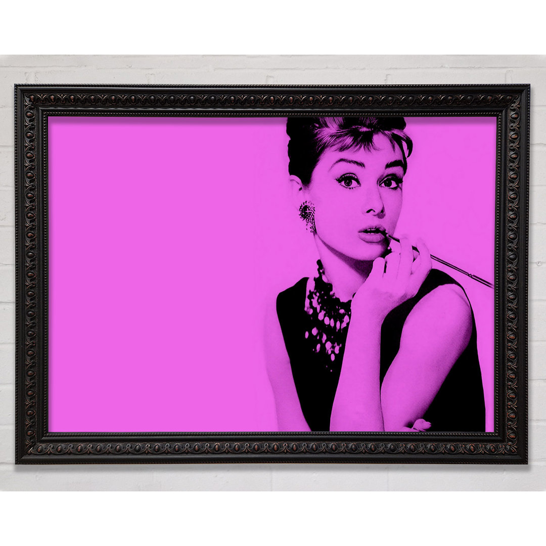 Audrey Hepburn Rosa - Druck