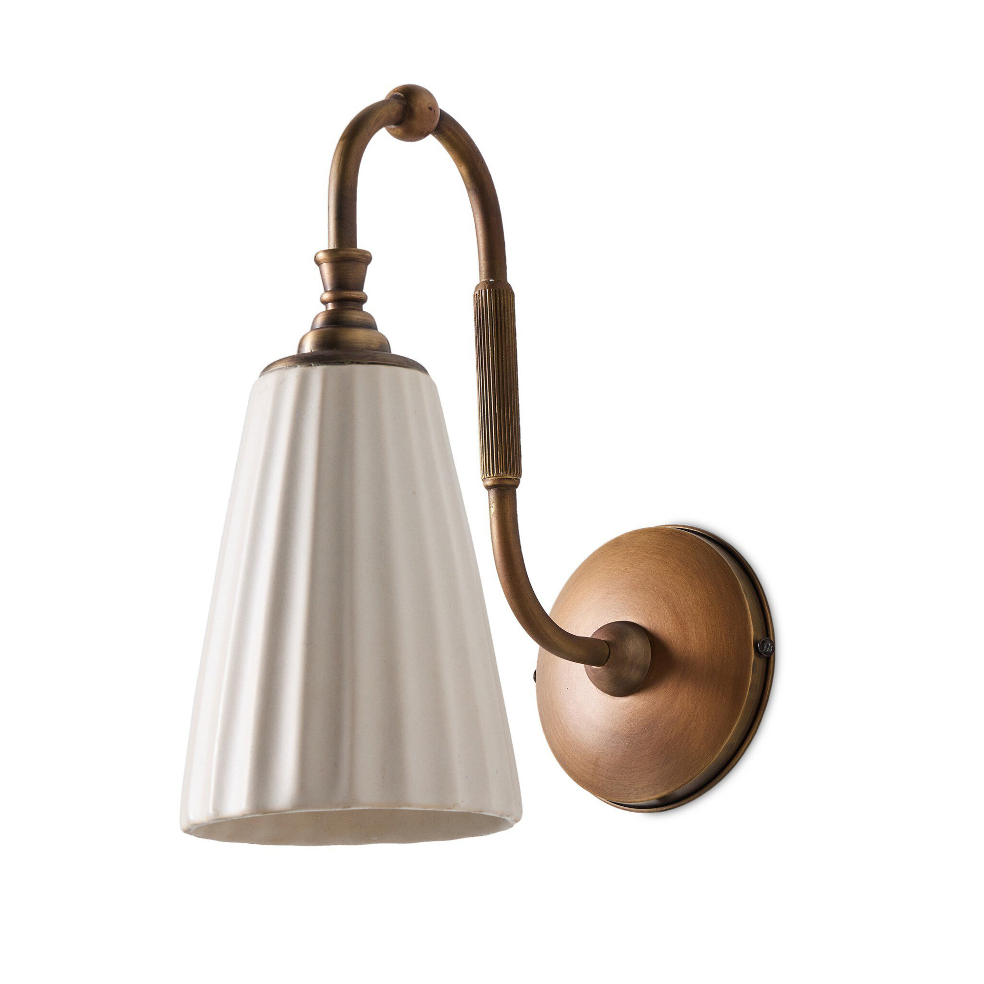 Wilma Sconce, Matte Aged Brass