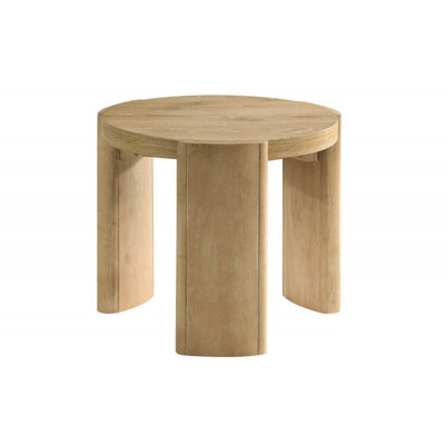 Table de bout ronde en bois de grève 21 pouces Kepler
