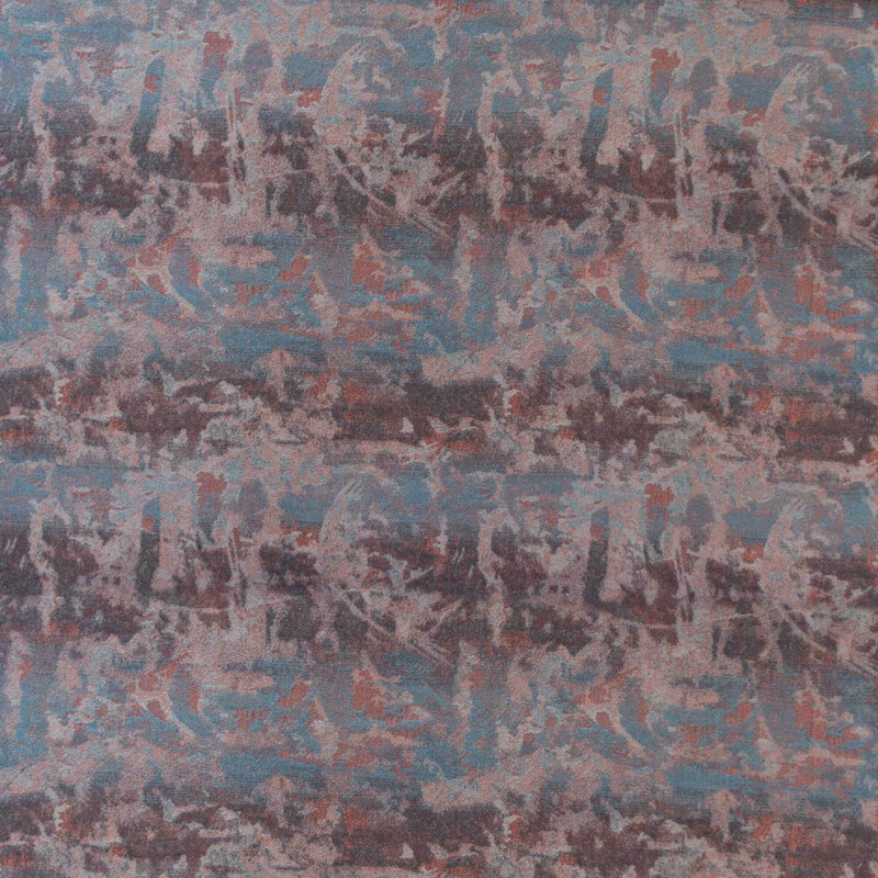 10th Anniversary Abstract Fabric, Rojo/Azul