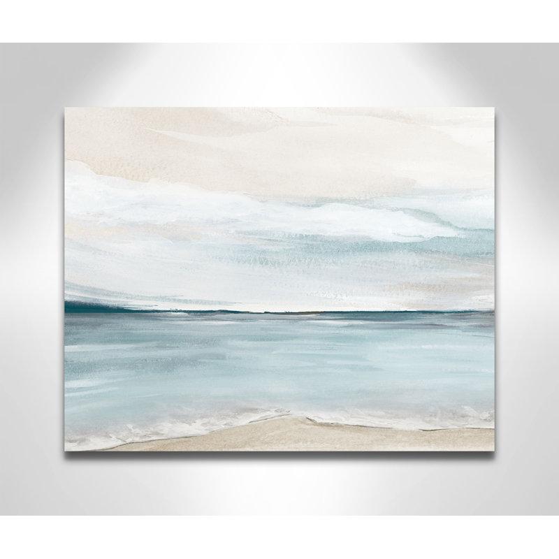 Imprimé Shoreline Blues par Kristen Brockmon, 20'' W x 16'' H, Wrapped Canvas, Sans cadre