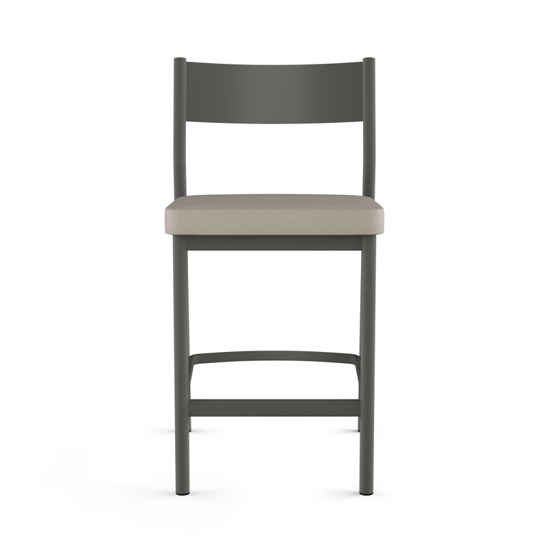 Tabouret de comptoir Latitude Run® Cullison, Gris-beige, Gris foncé