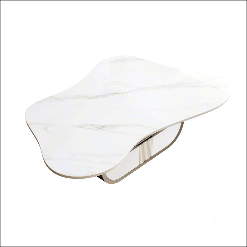 Table basse moderne avec plateau en pierre frittée Modern Butterfly