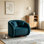Fauteuil d'appoint pivotant, fauteuil demi-tonneau pivotant à 360 degrés