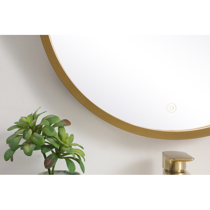 Miroir de salle de bain Pickard, 21 po x 21 po, Laiton