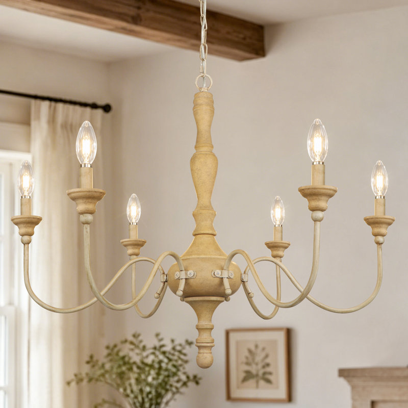 Lustre classique / traditionnel à 6 lumières Josuel, Antique Brass