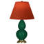 Small Double Gourd Accent Lamp - Sangria, Deep Patina Bronze - Lavender, Plum Shade-583633456-584545643