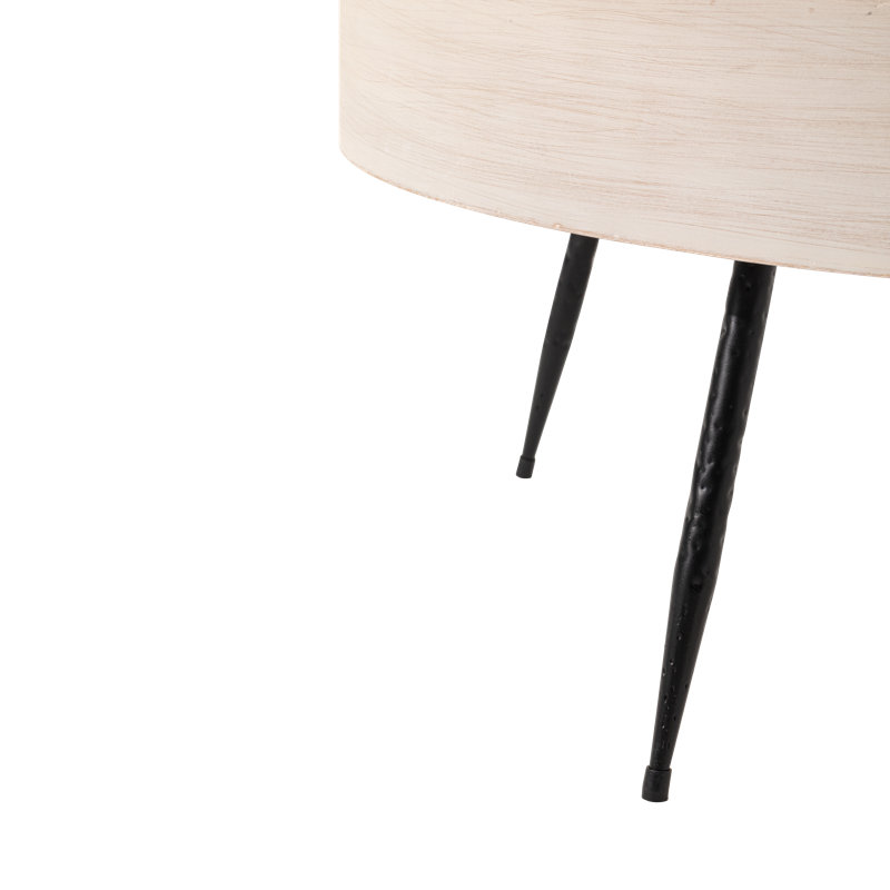 Kawan 2-Piece Modern Farmhouse Living Room Coffee Table Set, Round Nesting Tables, White