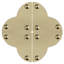 Coins quadrilobe Dritz Home, petit, paquet de 3, laiton