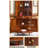 New Chinese Style Ebony Wood Glass Corner Cabinet