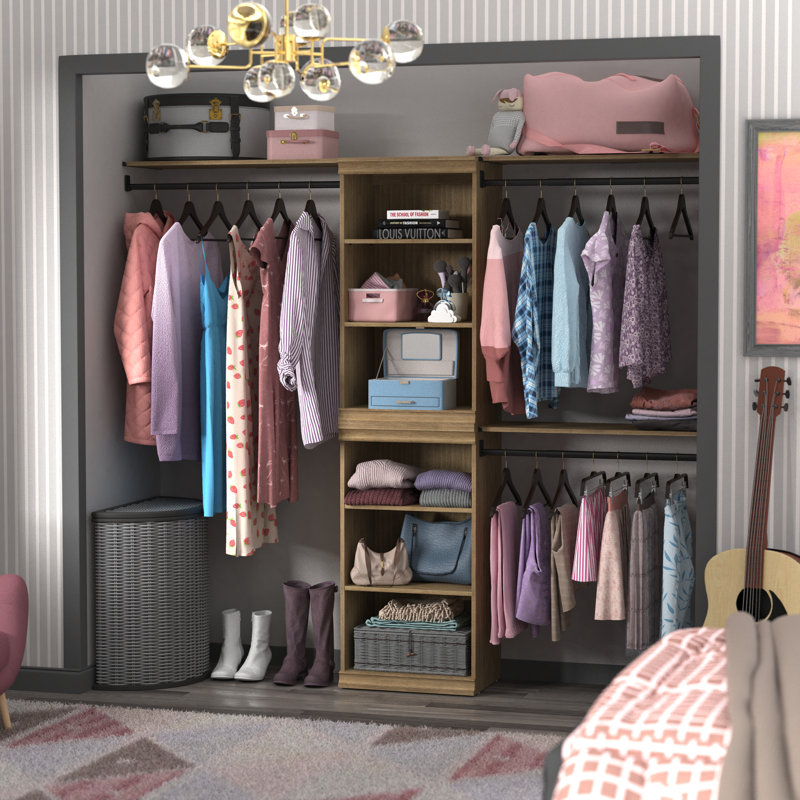 Tour de rangement modulaire avec tablettes supérieures, Sable 