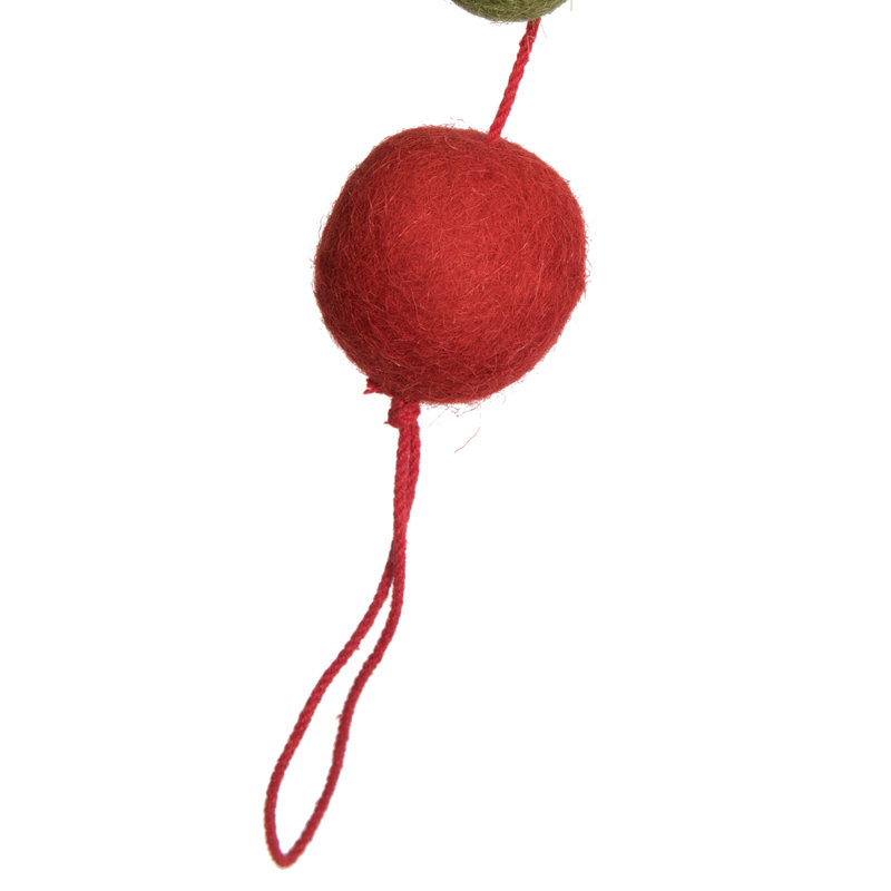 Guirlande 72 "Pom Pom, Rouge / lime / vert