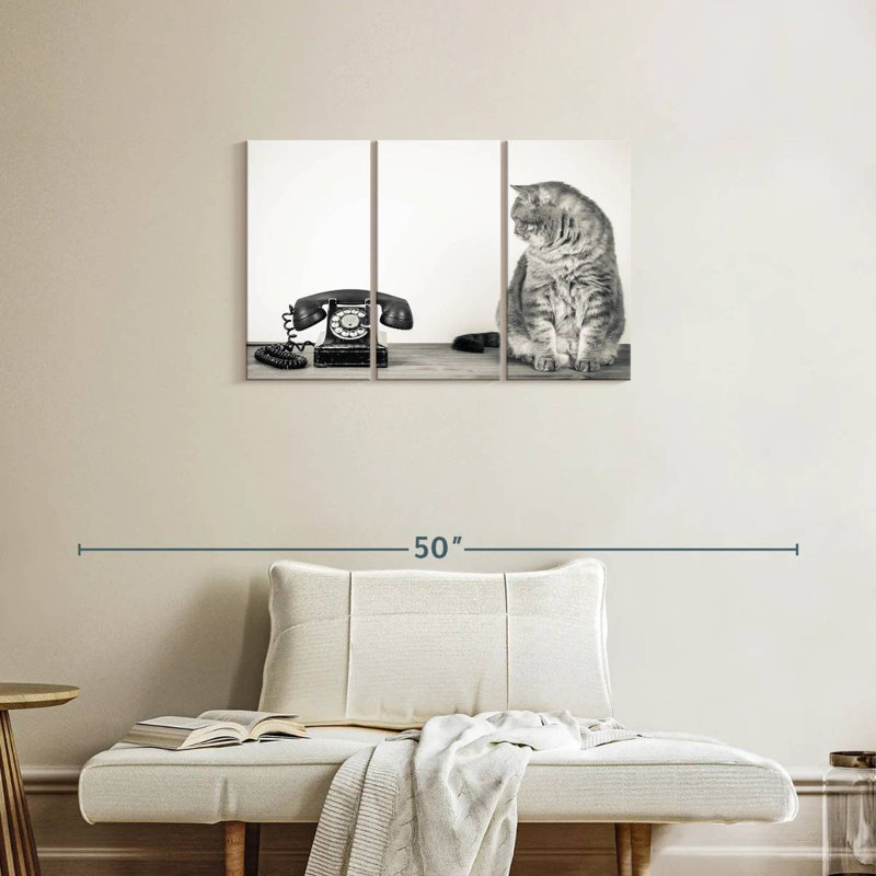 Vintage Cat, 20" H x 33" W