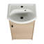 Meuble-lavabo simple 18 po avec comptoir en céramique