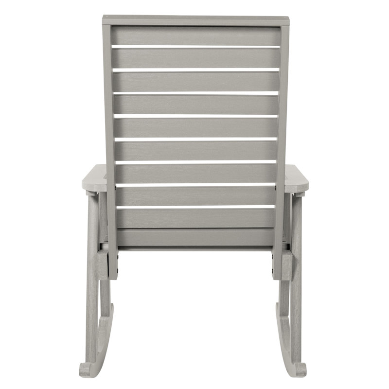 Chaise berçante en plastique Midwest, Gris havre