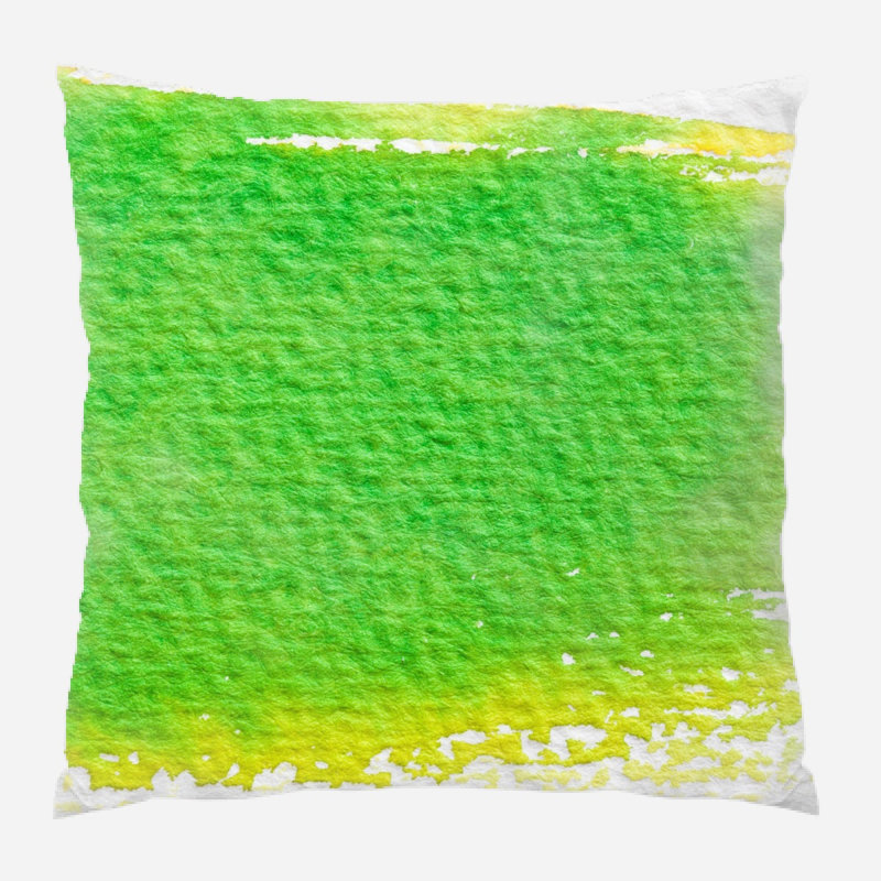 Coussin décoratif aquarelle Dicha, Microsuède, Intérieur