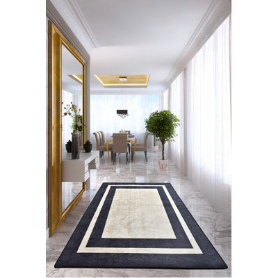 Premium Area Rug (5.2 x 7.5 ft), 100% Polyester, 0.2 in Pile Height | Antibacterial, Non-Slip Underside, Machine Washable | Elegant Design for Living Room & Bedroom Decor, Soft and Durable
