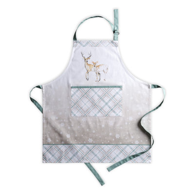 Christmas Geometric Cotton Bib Apron