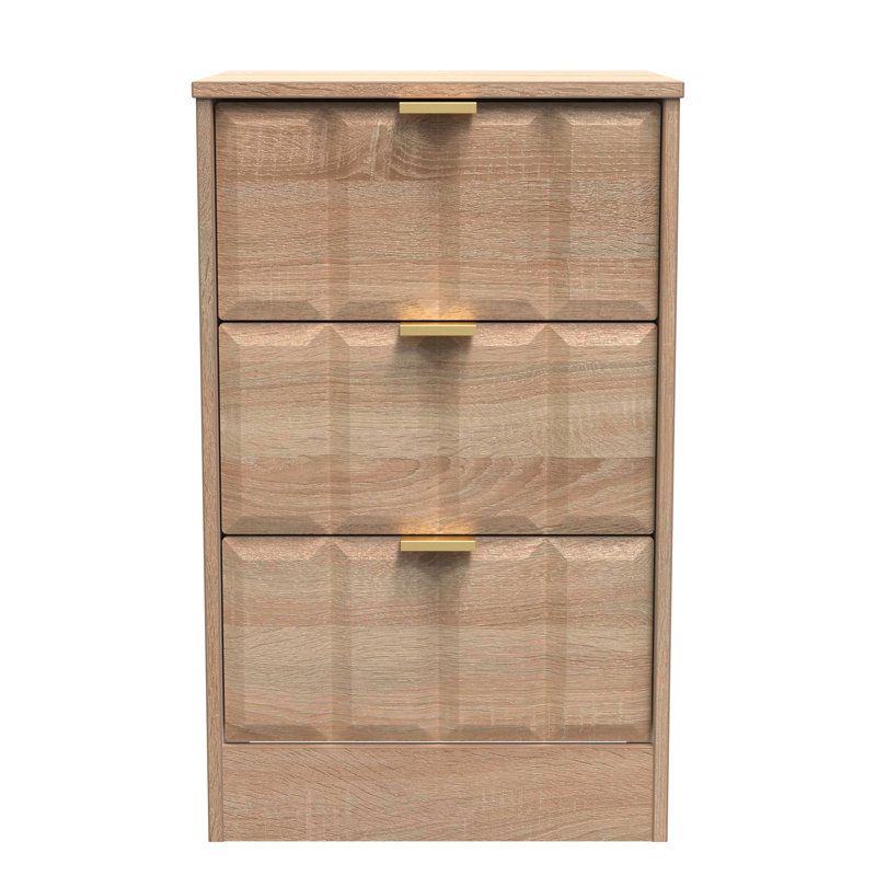 Arnesto 45cm W Manufactured Wood Bedside Table, Bardolino Oak