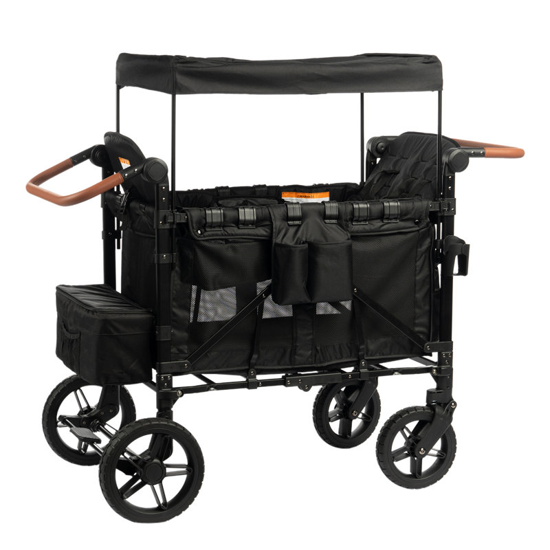 JML004 Four-seater Baby Stroller, Black. Stroller dimensions: 91x57x101cm