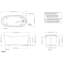 Wave 57.63" x 26.25" x 24.81" Freestanding Solid Surface Soaker Tub-406015865-406015864