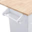 Ensemble d'îlot de cuisine Farmhouse avec abattant et 2 sièges, ensemble de table de salle à manger avec armoire de rangement, tiroirs et porte-serviettes, blanc et brun rustique-2028152938