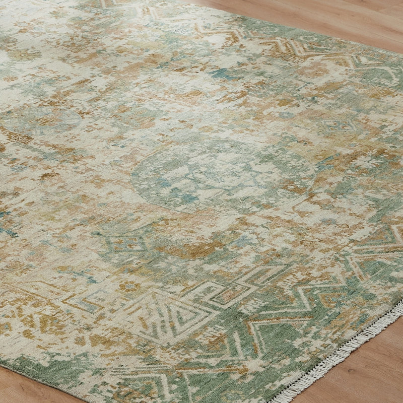 Heritage Revival Hand Knotted Area Rug, Rectangle 10' x 14'